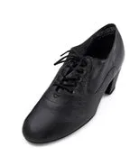 Gloss Finish Raymond -- Men's 1.5" Latin Ballroom Oxford -- Black