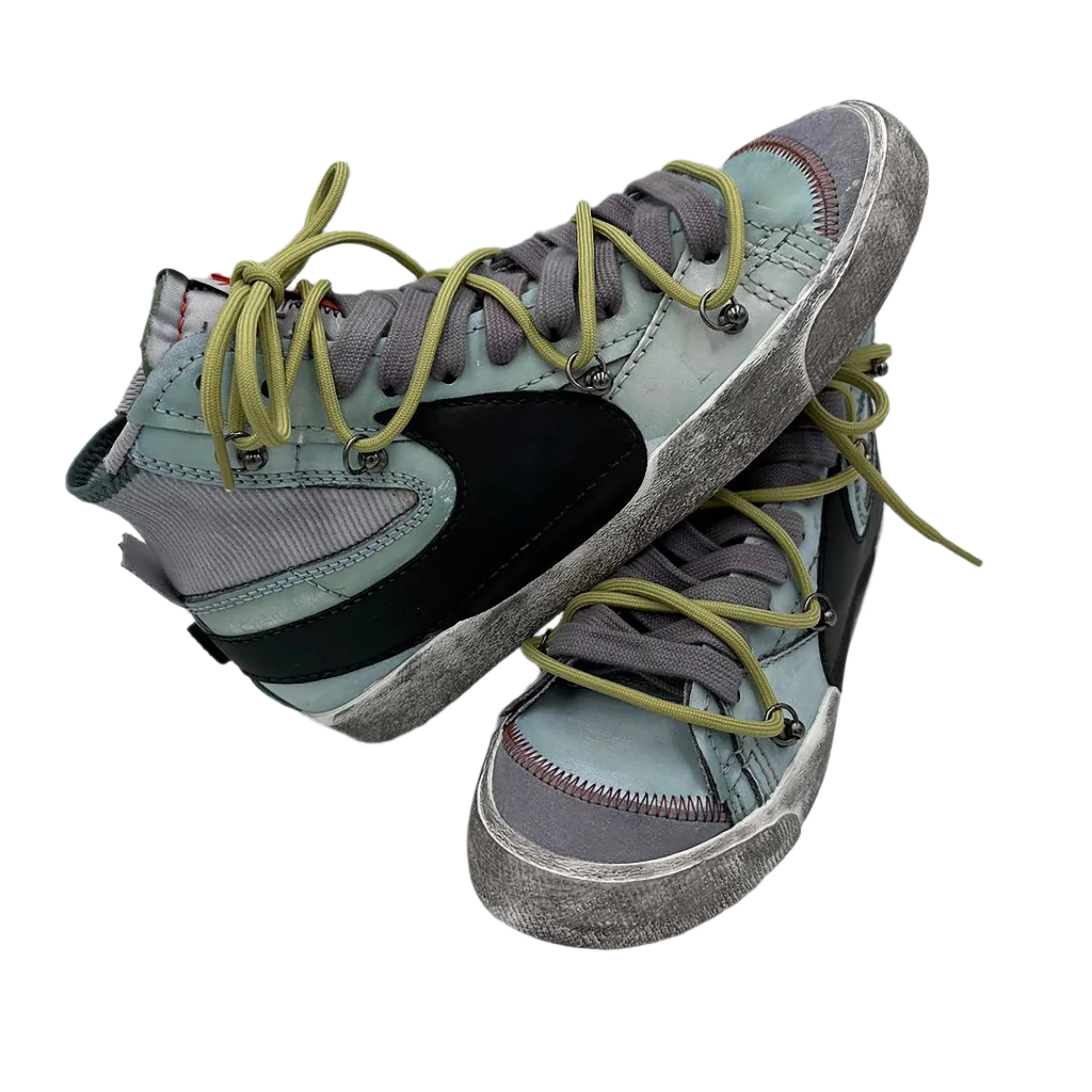 Nike Blazer Mid '77 Jumbo Grey ??Over Laces Olive?? Street Glow