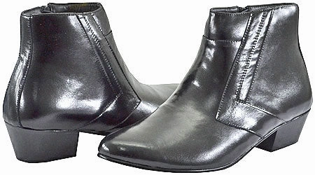 Gabriel -- Men's Cuban Heel Dress Boot -- Black Urban Exploration soft fit