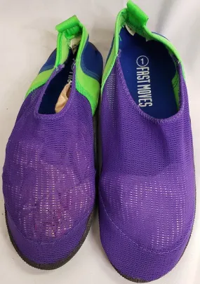 Garrett Jr. -- Unisex Aqua Sock -- Purple/Lime Green Muscle Aid Sun Glow