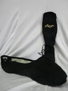 Romeo Canvas -- Split Sole Ballet Slipper -- Black Month Strong