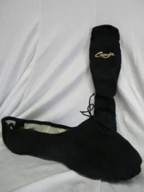 Romeo Canvas -- Split Sole Ballet Slipper -- Black Month Strong