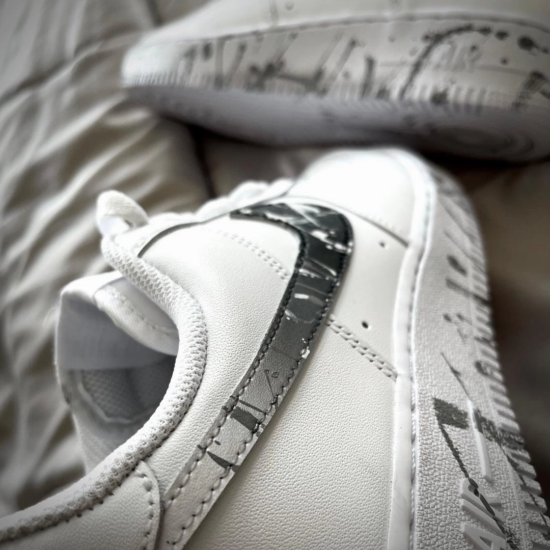 Custom Ombre Splatter Airforce 1 Breathable Material