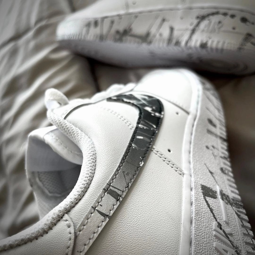 Custom Ombre Splatter Airforce 1 Elastic laces Lace Tie