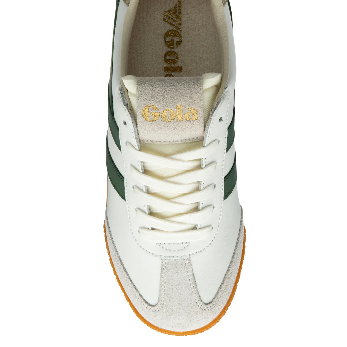 Gola Classics Women's Elan in White/Green Play Hard Festival Vibe