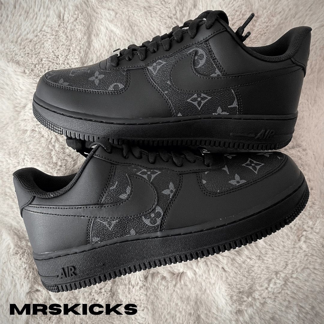 Canvas Cool Custom Black Lv Airforce 1