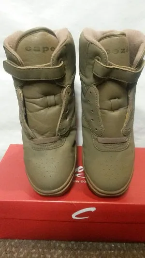 Arch support Trendy Hannah -- PU Hi-Top Split-Sole Dancesneaker -- Tan