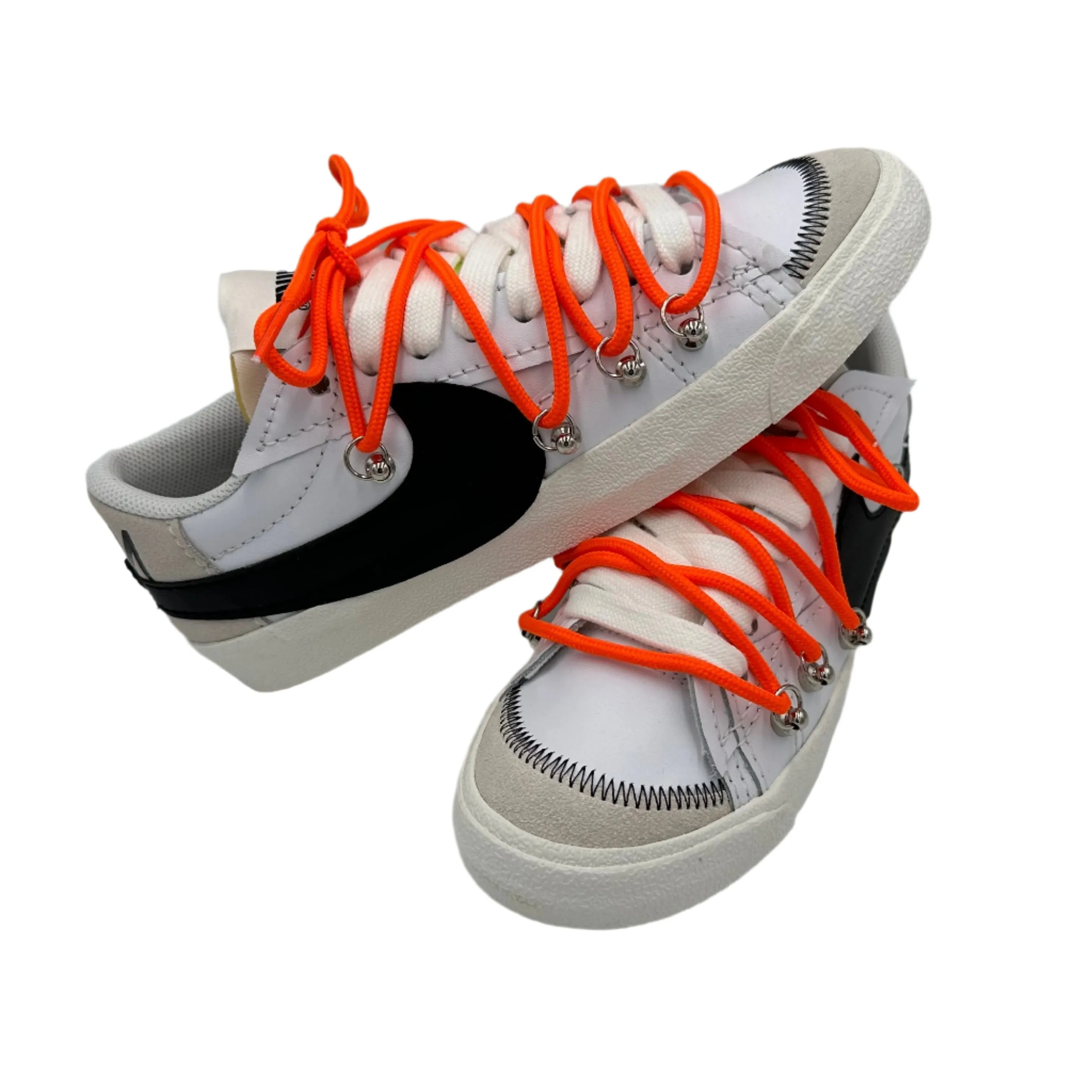 Nike Blazer Low '77 Jumbo White ??Over Laces Orange" Trendy Lightweight