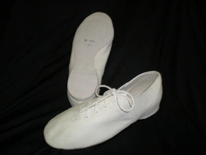Helena -- Full Sole Jazz Oxford, Suede Sole -- White Soft Sole Sophisticated Shoes