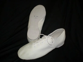 Helena -- Full Sole Jazz Oxford, Suede Sole -- White Leather Wear Classic Performance