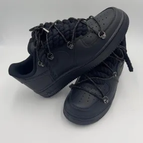 Travel Must Walking Nike Air Force 1 Rope Laces Black" Triple Crystal Black