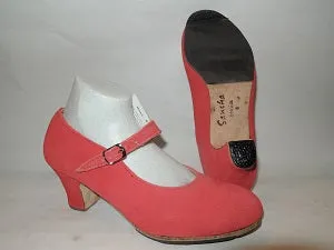 2.25" Sevilla -- Flamenco Shoe -- Red Suede Brave Walk
