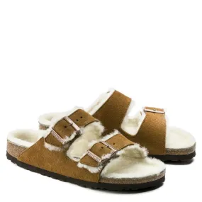 Insole Support Birkenstock Arizona Shearling in Mink Comfortable Adventure Shoes Grab And Go