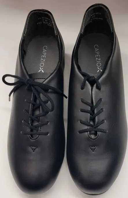 John -- Men's Economy Tap Oxford -- Black Vintage Love Power Flow