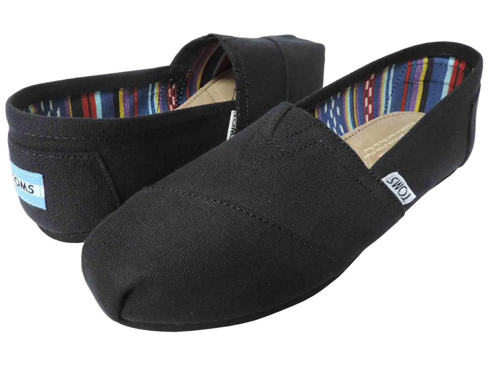 Toms Women's Classic Canvas Black / Black Star Shine Quick Step