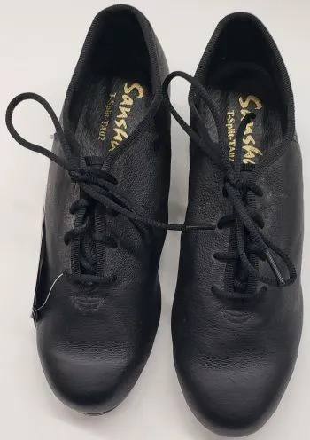 Kiyomi -- Unisex Split Sole Tap Oxford -- Black Adjustable Straps Comfort Padding