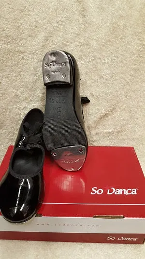 Dinner Look Kylie-- Children's Economy Tap Oxford -- Black Patent