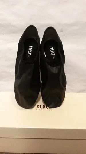 Rena -- Split Sole Jazz Slip-On -- Black Buckle Fit
