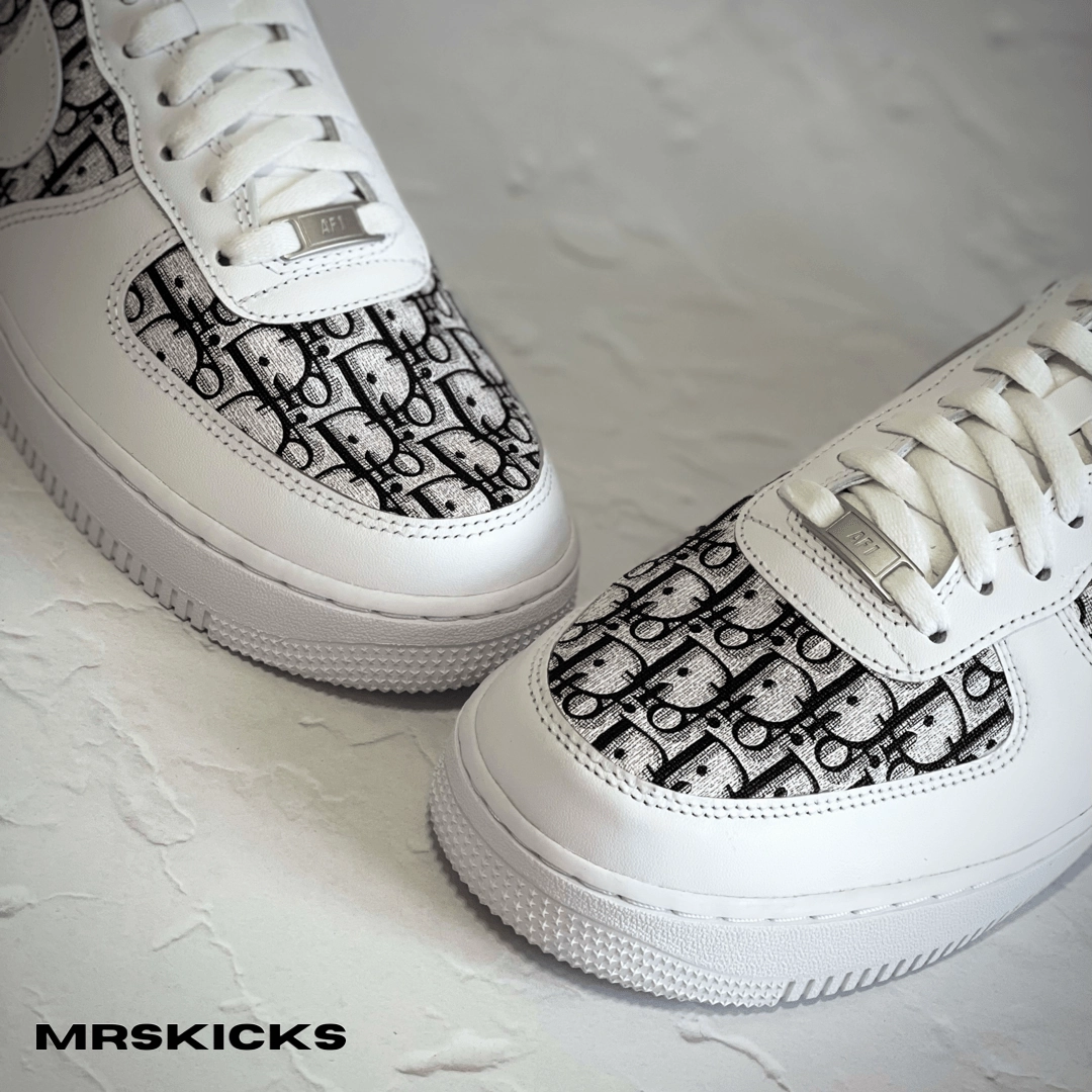 Custom White CD Airforce 1 Grip Strong