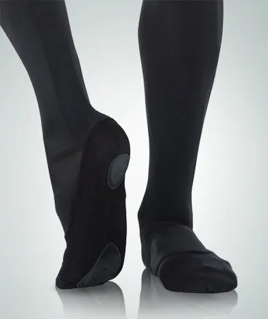 Wendy -- Canvas Split Sole Ballet -- Black Shine Tone