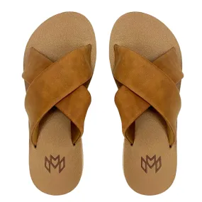 Flat Relaxed Steps Lightweight Upper Malvados Women's Ellie Cross in Saddle