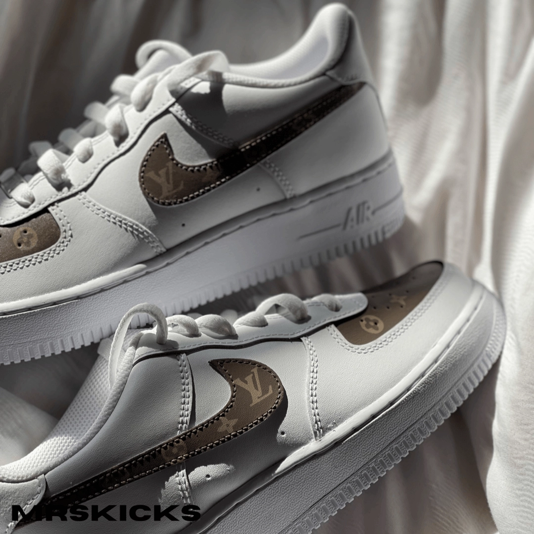 Custom Brown Lv Airforce 1 Trail Ease