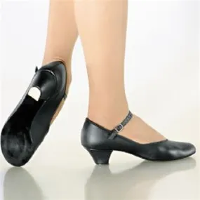 Stretchable Material 1.25" Meredith -- Mary Jane Ballroom Shoe -- Black