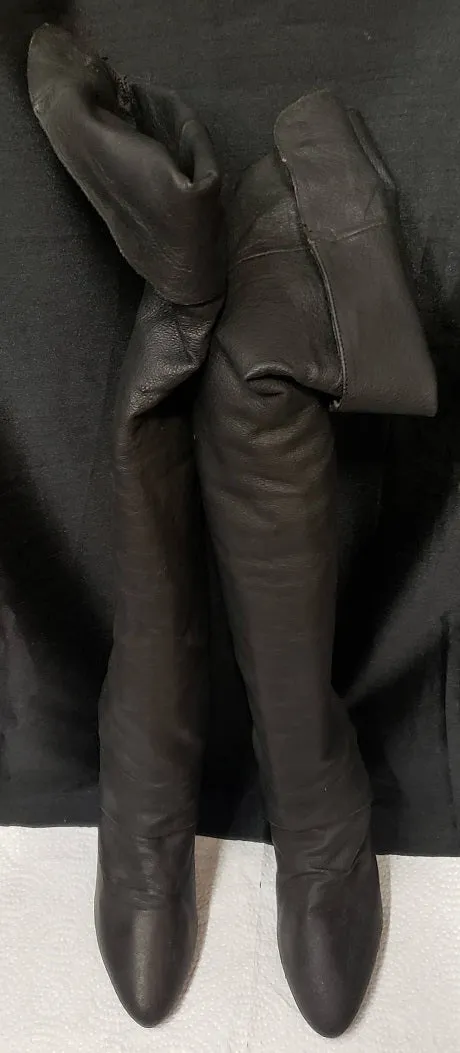 2.5" Angelika -- Women's Thigh High Dress Boots-- Black Soft Ease Cool Pace