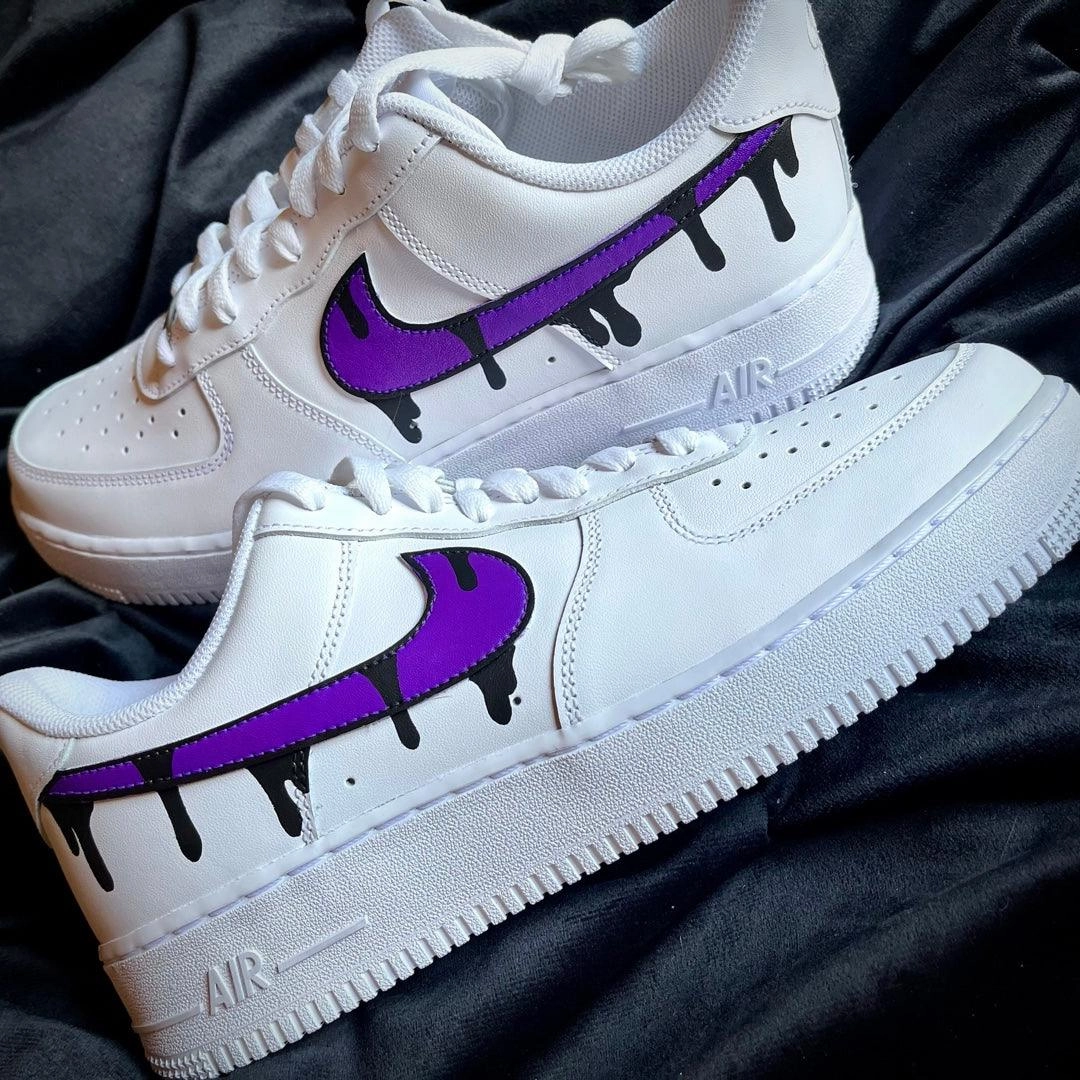Custom Purple Drip Airforce 1 Modern Edge