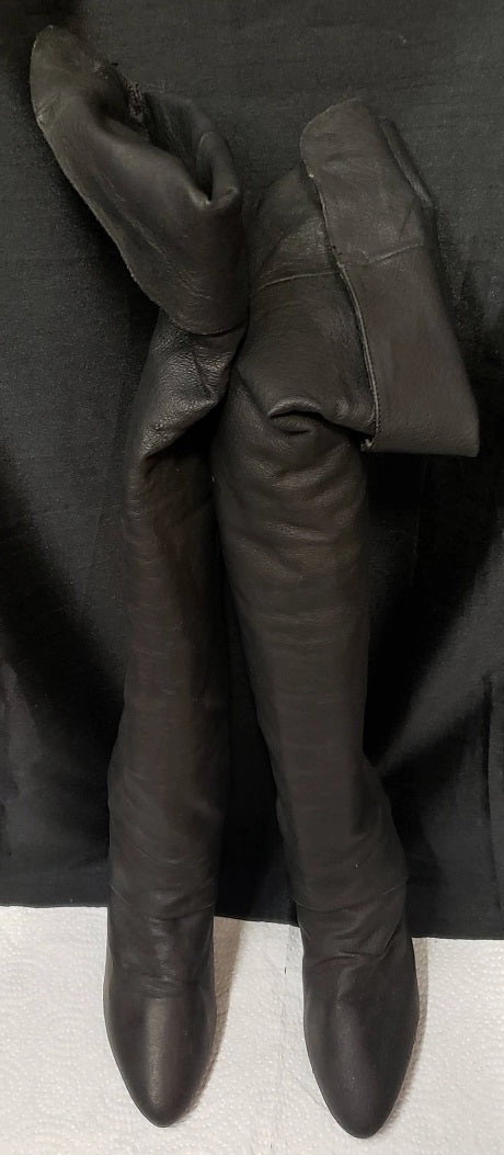 2.5" Angelika -- Women's Thigh High Dress Boots-- Black Soft Ease Cool Pace