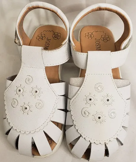 Maia -- Girl's T-Strap Sandal -- White King Walk