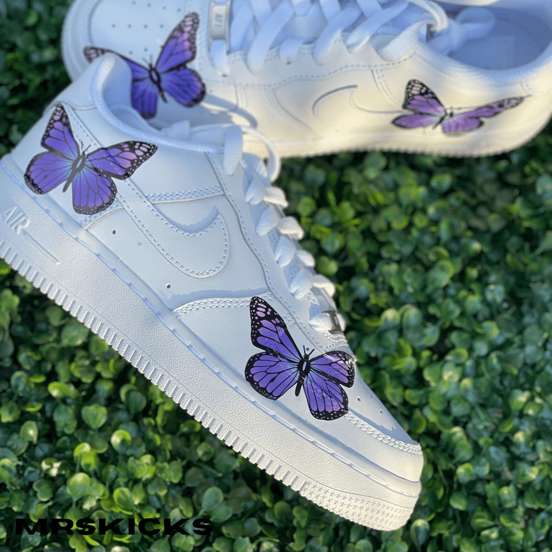 Space Vibe Custom Purple butterfly Airforce 1