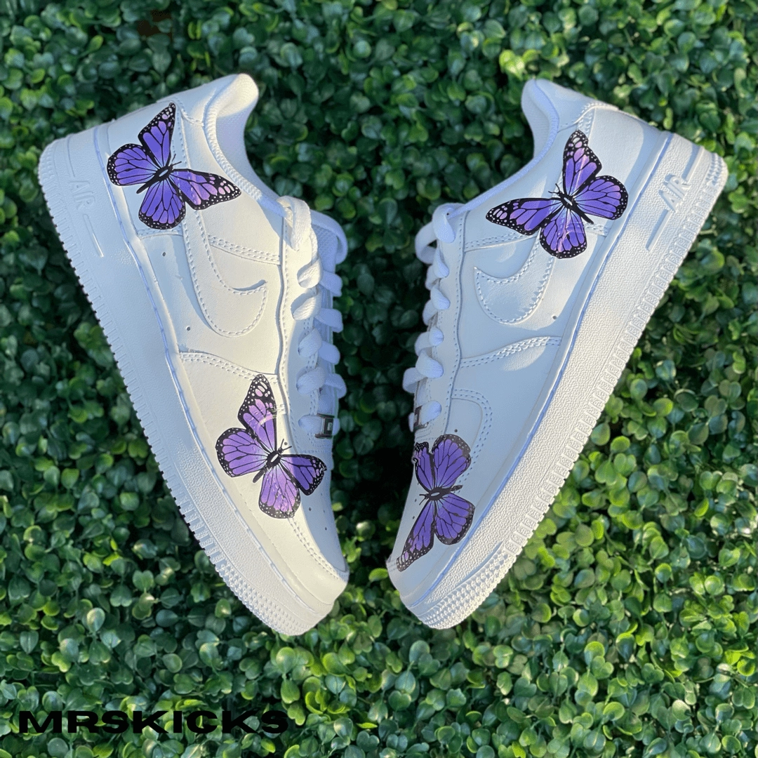 Flexibility Feature Custom Purple butterfly Airforce 1