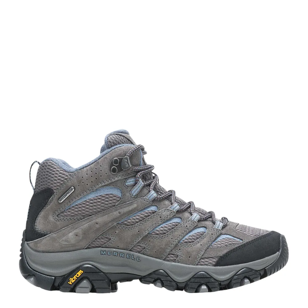 Mid Length Merrell Women's Moab 3 Mid Waterproof in Granite Breathable mesh