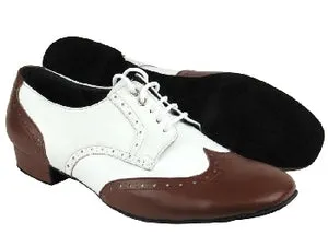 Roberto ?C Men's Standard Ballroom Oxford -- -- Dark Tan/White Moon Walk
