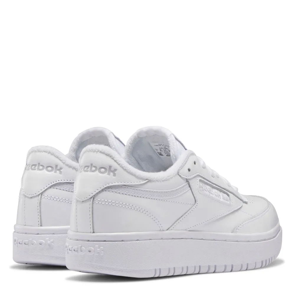 Reebok Women's Club C Double in Ftwr White/Ftwr White/Cold Grey 2 Every Step Training Mode