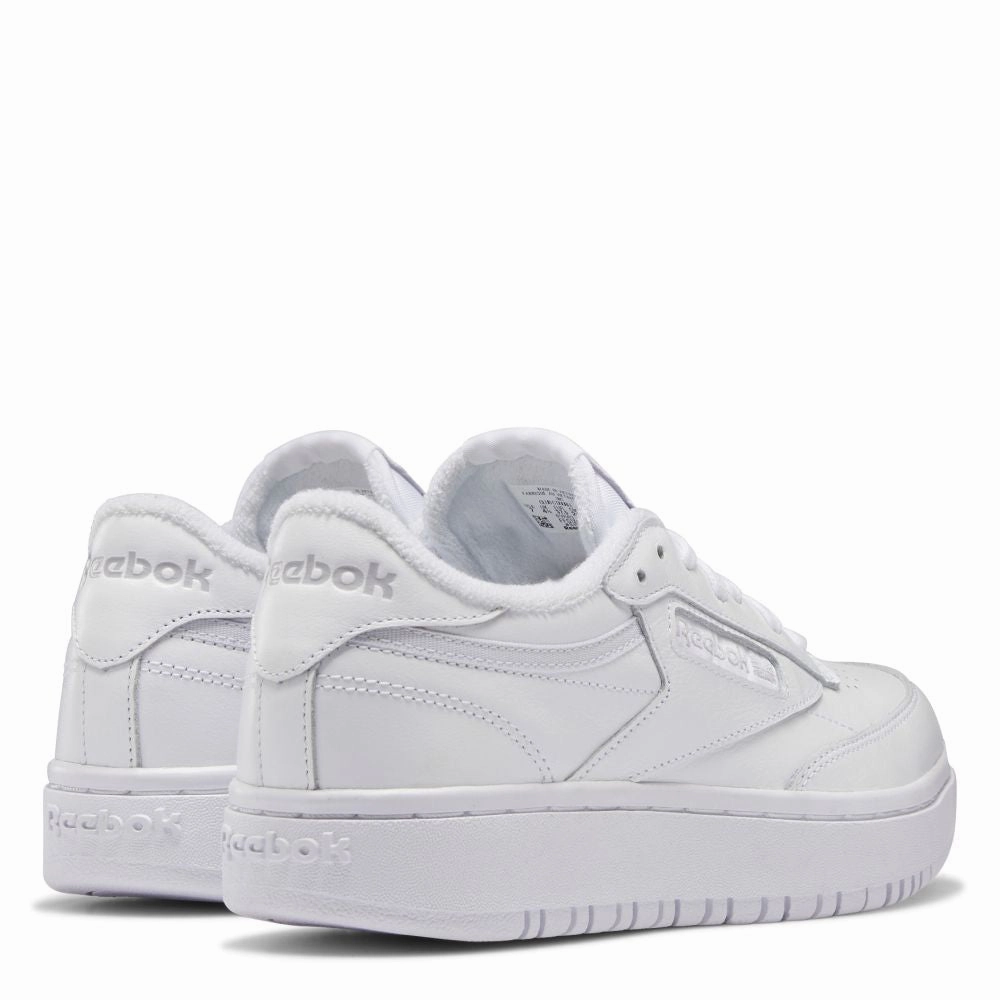 Reebok Women's Club C Double in Ftwr White/Ftwr White/Cold Grey 2 Every Step Training Mode