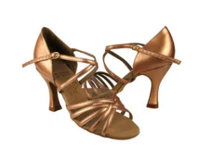 3" Alicia -- Flare Heel Latin Sandal -- Copper Nude Fast Run