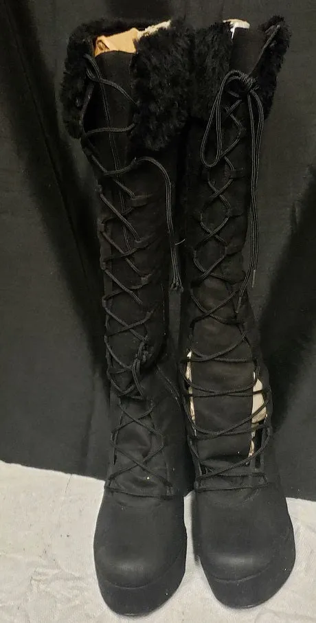 Main Walk 5" Mammoth -- Women's Granny Style Dress Boot -- Black Suedine