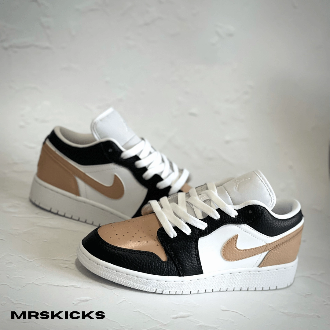 Custom Oak Jordan 1 Low Moon Tone World Step