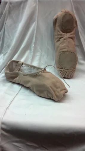 Nadav -- Canvas Split Sole Ballet -- Tan Reinforced Seams Breathable mesh