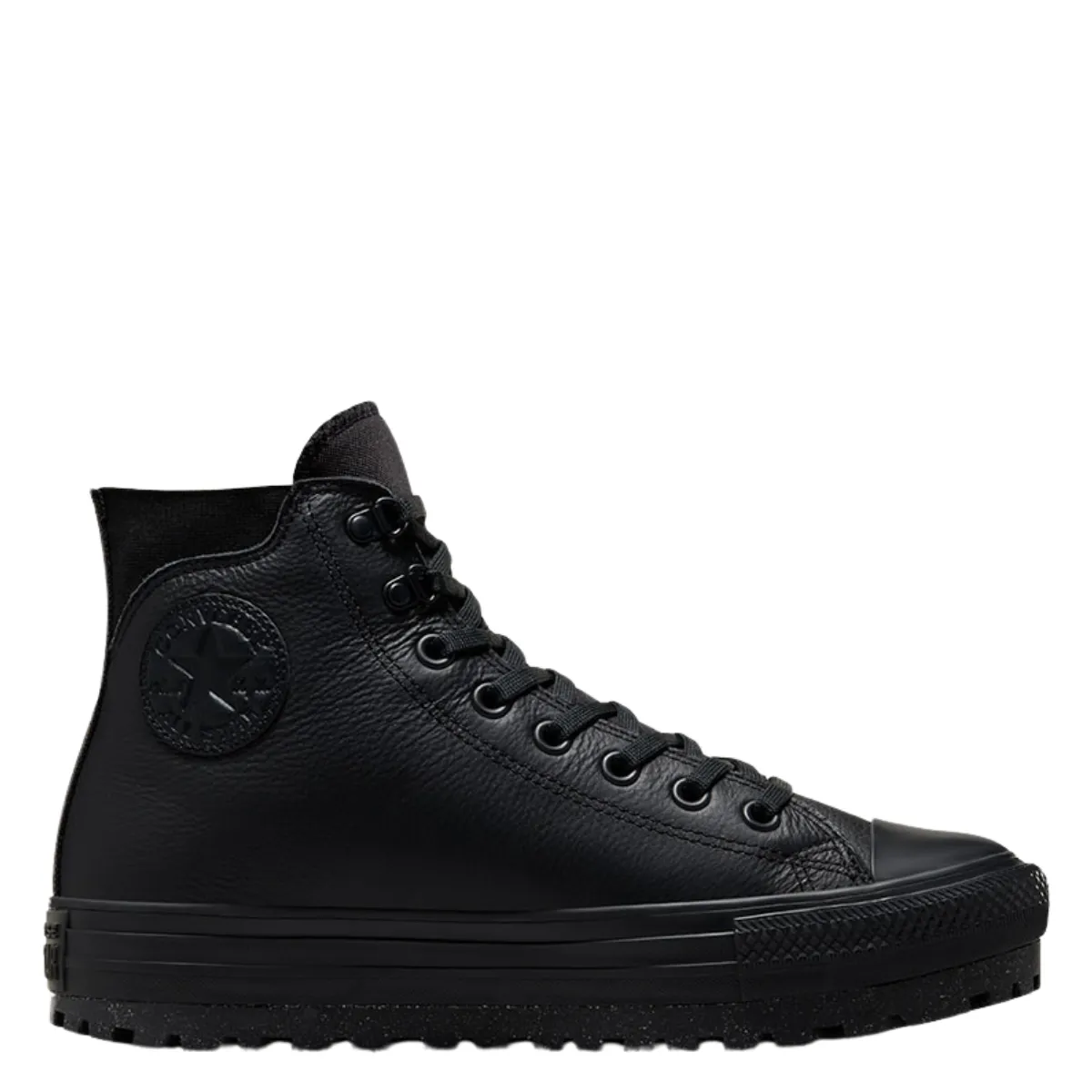 narrow-fit Converse Women's Chuck Taylor All Star City Trek Waterproof Boot High Top in Black/Black/Black Happy Move Quick Pack