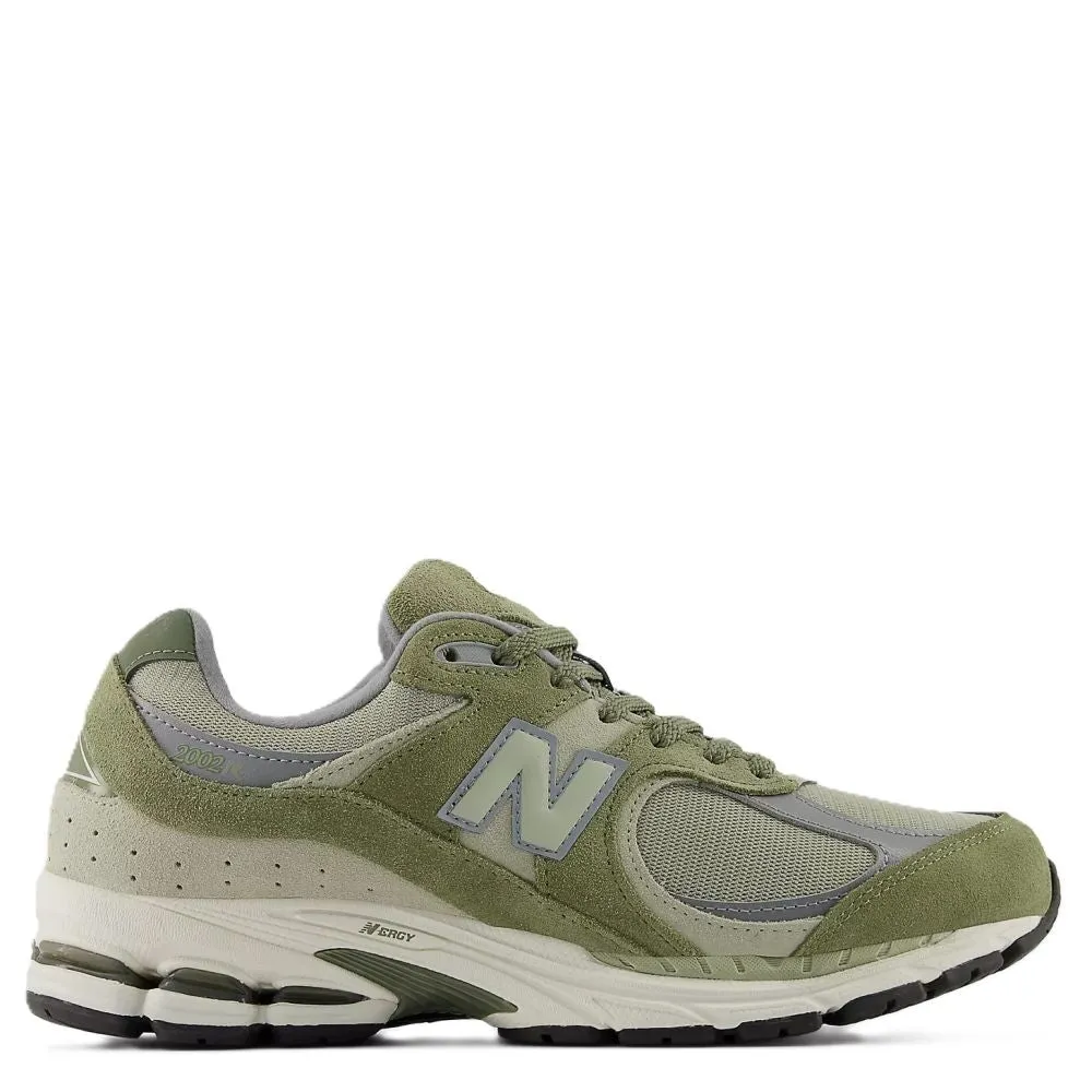 New Balance 2002R in Dark Olivine with Olivine and Slate Grey Fresh Fit Iconic Piece Hyperflex Outsole