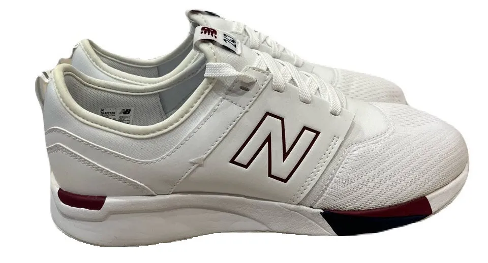 New Balance 247 Big Kids White/Burgundy Sneakers KL247T3G Training Mode