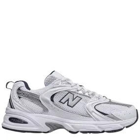 Snow Ride Weekend Casual New Balance 530 in White with Natural Indigo Walking