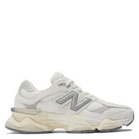 Durable And Comfortable Comfortable Adventure Shoes New Balance 9060 in Sea Salt with Concrete and Silver Metallic Soft Layers