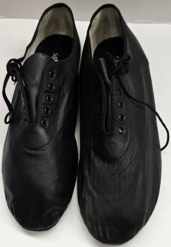 Nicolo -- Full Sole Jazz Oxford, Suede Sole -- Black Knitted Warm French Soft