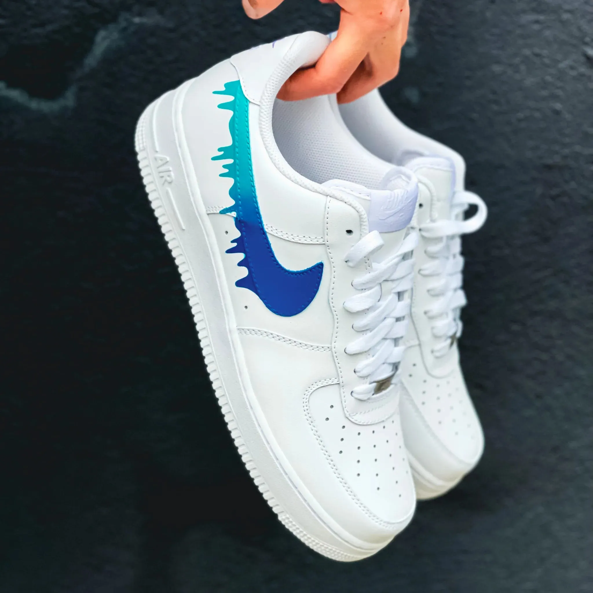 Skin Soft Mom Safe Nike Air Force 1 ??Faded Drip" (Any Two Colors)