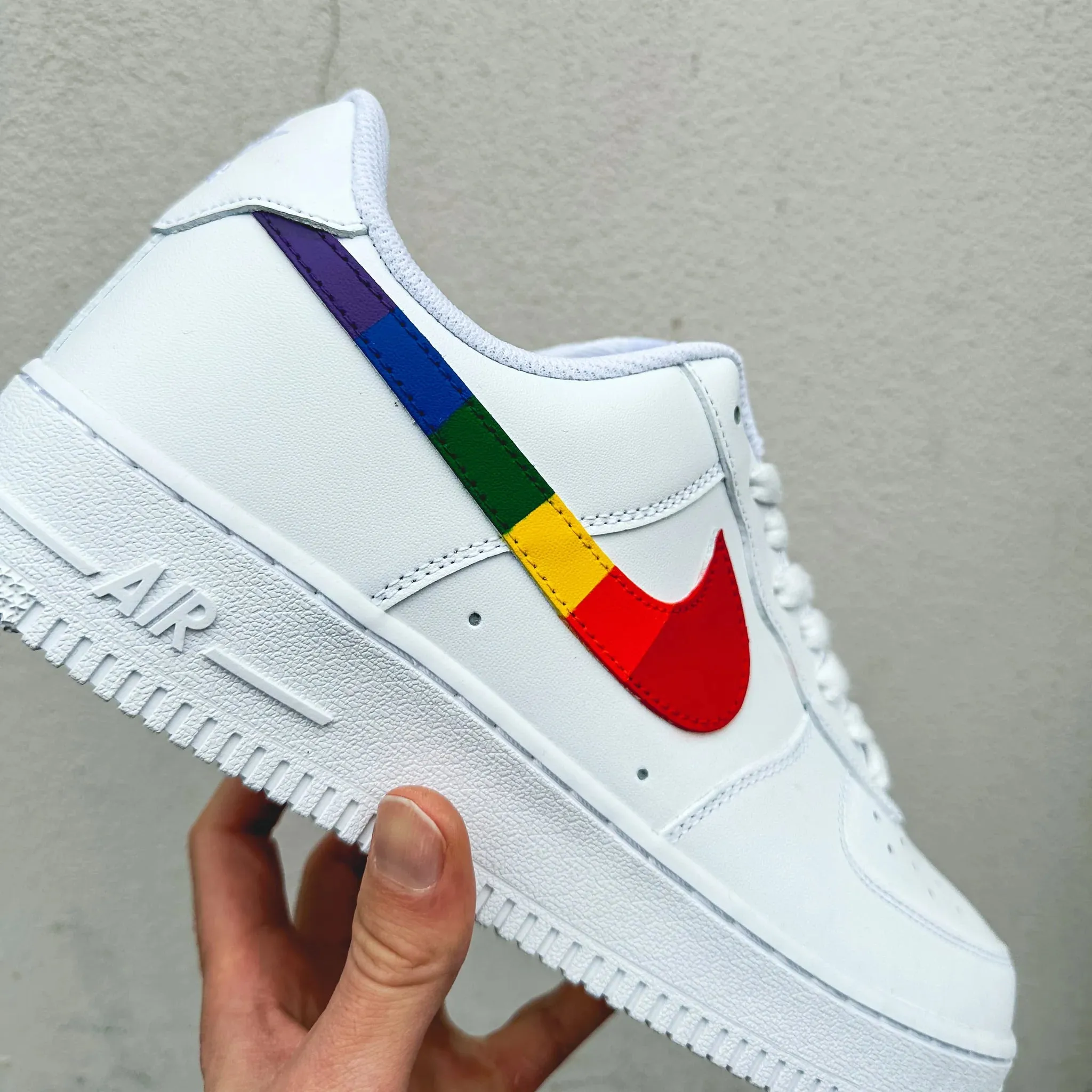 Nike Air Force 1 ??Pride/Rainbow custom" Italian Glam forest walk