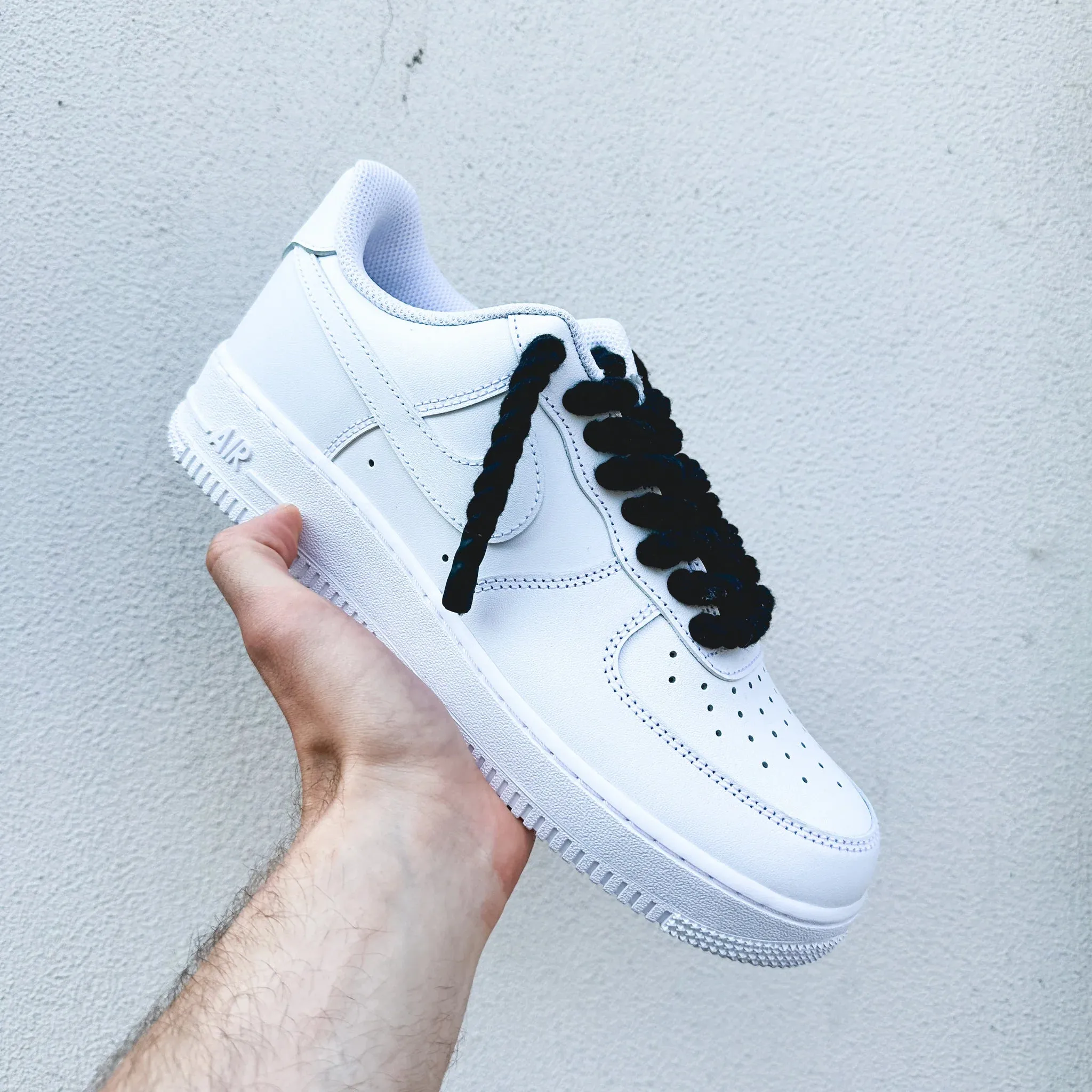 Nike Air Force 1 ??Rope Laces Black?? Abrasion resistant